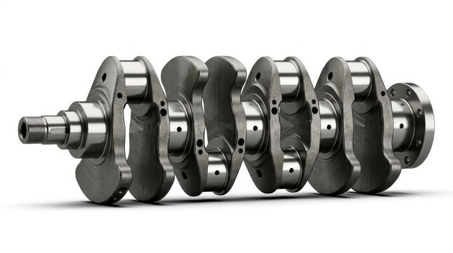 Crankshaft assembly isolated on &hellip;, isolated on pure white background