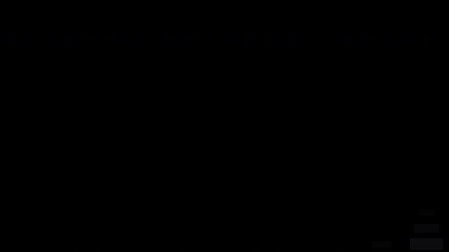 黒の横長の帯が左上から右下へ画面を覆うブロックワイプの透過トランジション映像