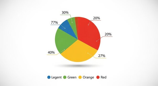 Colorful pie chart with percentage segments and legend.
