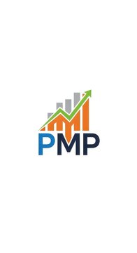 Colorful stock market growth chart logo design.