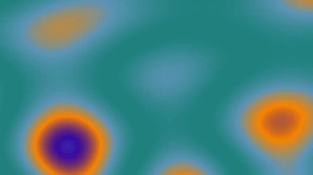 Abstract Fluid Colors Creating Micro Pattern Movement in Soft Blue Orange Glow