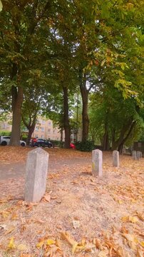 August 18th, 2026. Urban City Streets View of Luton Town of England Great Britain During Mostly Cloudy Day. Wide Angle Handheld Camera Footage Was Captured During Day Walk. 