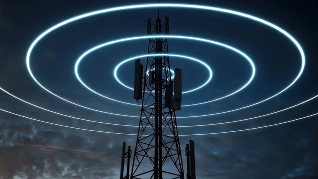 Radio wave signal transmission tower