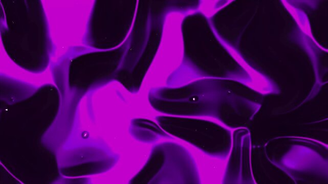 Abstract purple liquid motion background with flowing dark waves and glowing neon light
