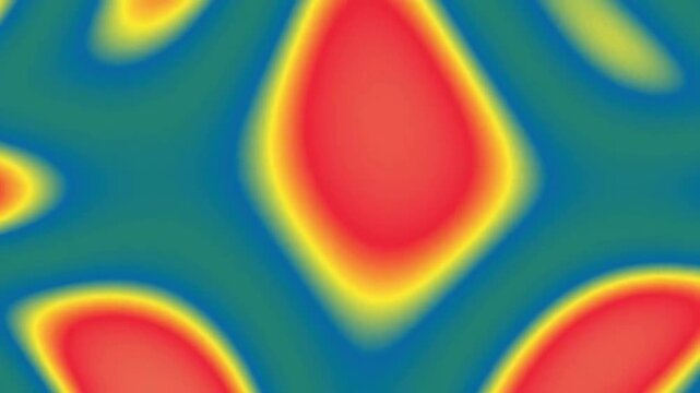 Abstract Heat Map Surface Visualizing Colorful Peaks and Valleys in Bright Lighting