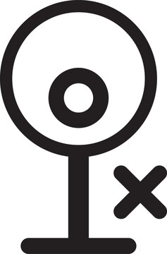 Electric fan icon with a cross symbol