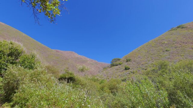 View of mountains in Big Sur, California