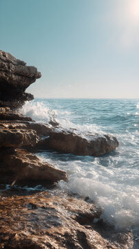 rocks and sea