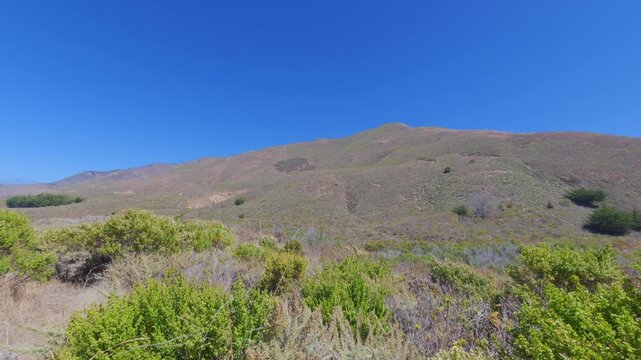 View of mountains in Big Sur, California