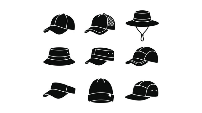 Collection of Various Baseball Caps.