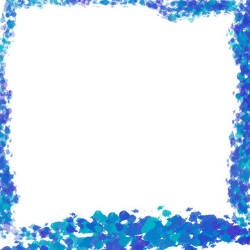 frame brush stroke blue border