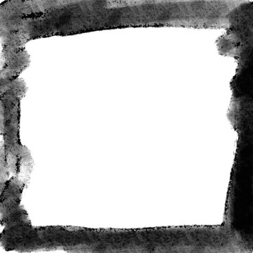 grunge brush stroke frame black