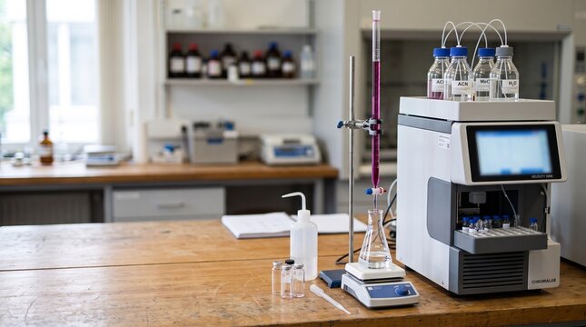 Laboratory equipment for scientific research and analysis, modern laboratory setting