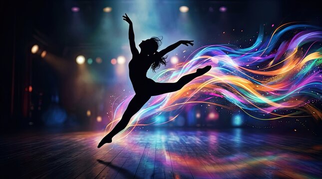 dancing girl silhouette