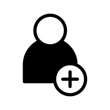 Add User Icon Vector Symbol Design Illustration