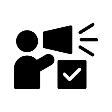Public Speaking Icon Vector Symbol Design Illustration