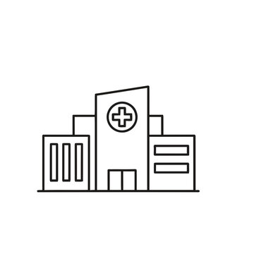 Hospital building icon