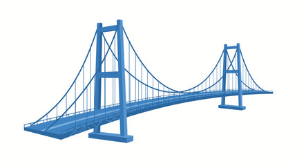 Naklejka premium Modern suspension bridge