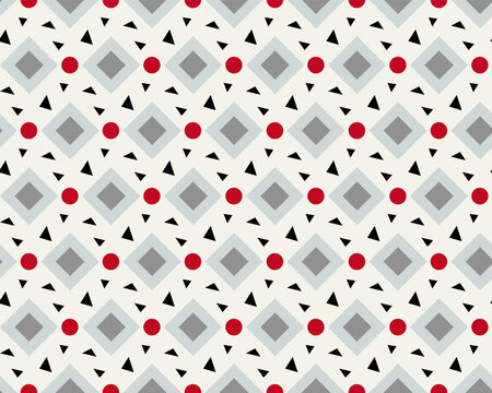 Ditsy diamonds, abstract geometric background with small shapes, seamless vector pattern, perfect background design