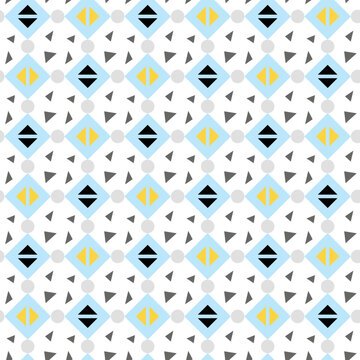 Ditsy diamonds, abstract geometric background with small shapes, seamless vector pattern, perfect background design