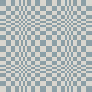 Geometric optical illusion, alternating squares in checkerboard grid, dynamic sense of depth and movement, simplicity with visual trickery, seamless vector pattern
