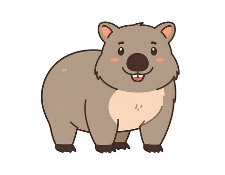 Cartoon hippo with surprised expression and red tongue.