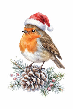 Robin_Bird_Santa_Hat.svg
