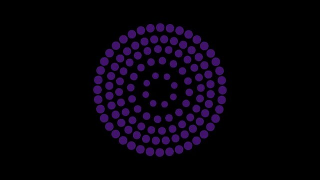 Purple Concentric Dotted Circles Loading Animation Loop