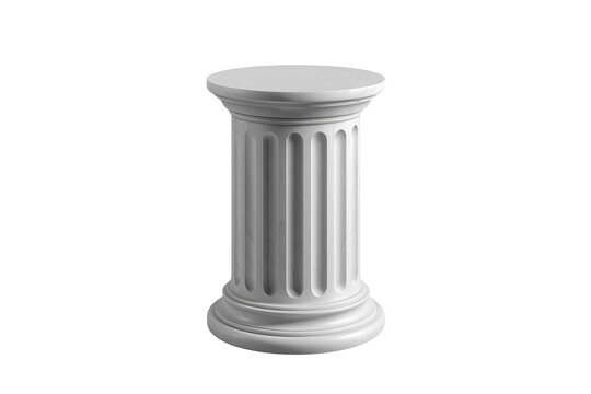 White Fluted Classical Column Pedestal