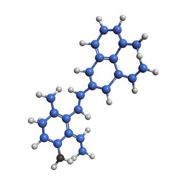 3D molecular structure of two connected benzene rings with chlorine atom
