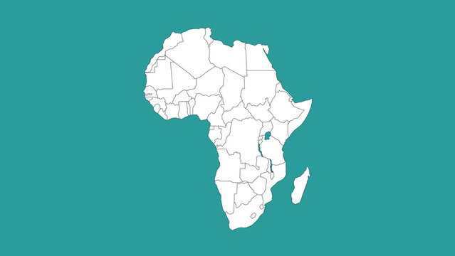 Illustrative map of Africa continent