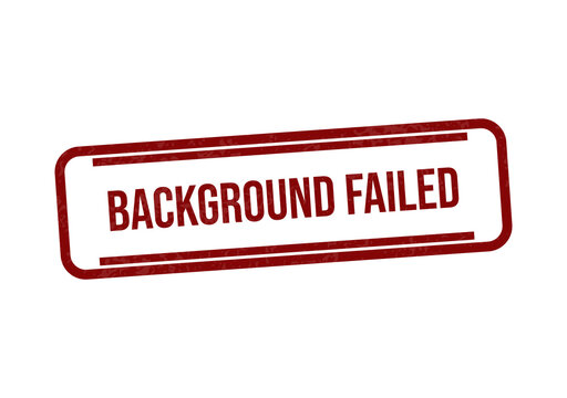 Red rubber background failed stamp with distressed edges isolated on transparent background