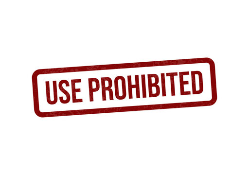 Red use prohibited rubber stamp on clean background isolated on transparent background