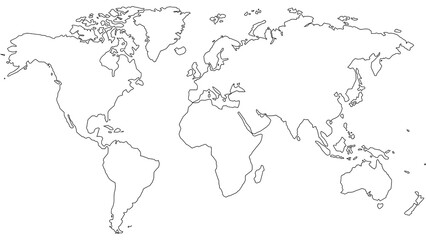 Outline of world map © Aisyah