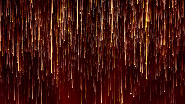 Dazzling golden particle animated background footage, suitable for various galas and award ceremonies.