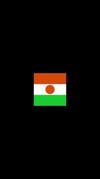 3D Rotating Niger Flag Cube Animation with Transparent Background