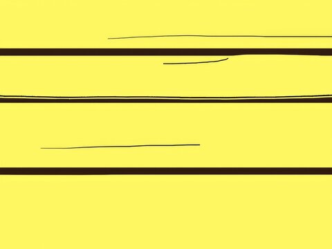 A yellow background with three horizontal dark brown lines across the image in a simple abstract design