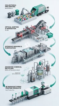 Complete 3D Plastic Recycling Process from Collection to New Product