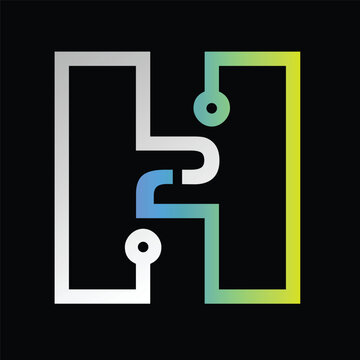 Hydrogen H2 logo vector