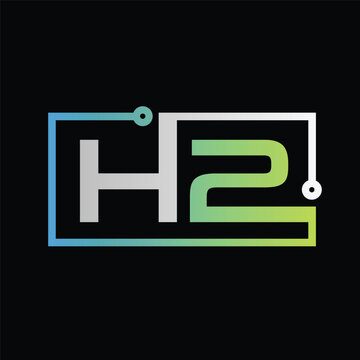 Hydrogen H2 logo vector