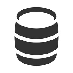 Naklejka premium Beer wood barrel icon isolated on transparent background