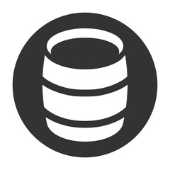 Naklejka premium Beer wood barrel icon isolated on transparent background