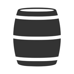 Naklejka premium Beer wood barrel icon isolated on transparent background