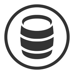 Naklejka premium Beer wood barrel icon isolated on transparent background