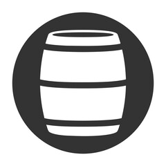 Naklejka premium Beer wood barrel icon isolated on transparent background