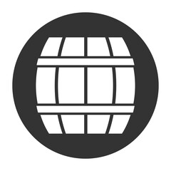 Naklejka premium Beer wood barrel icon isolated on transparent background