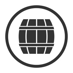 Naklejka premium Beer wood barrel icon isolated on transparent background