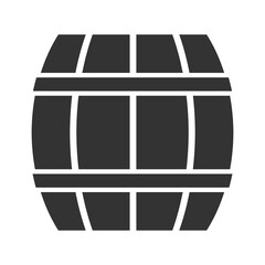 Naklejka premium Beer wood barrel icon isolated on transparent background