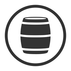 Naklejka premium Beer wood barrel icon isolated on transparent background