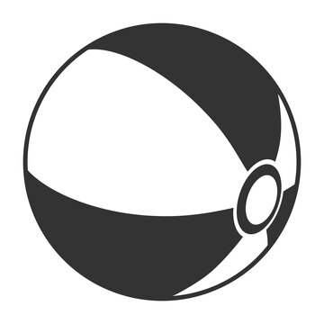 Beach ball icon isolated on transparent background